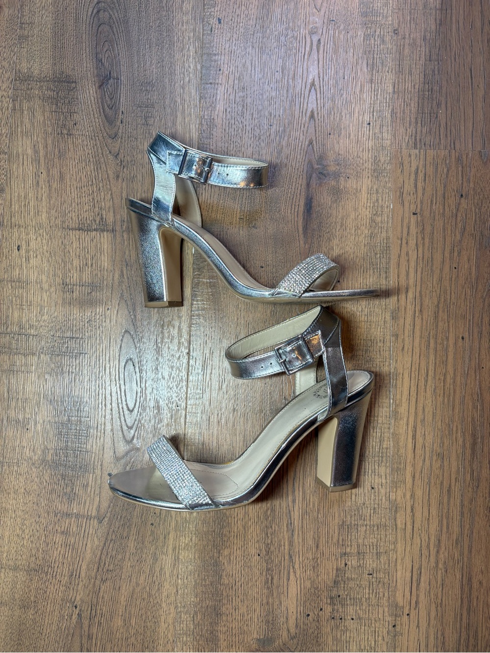 I. Miller Silver Rhinestoned Heels